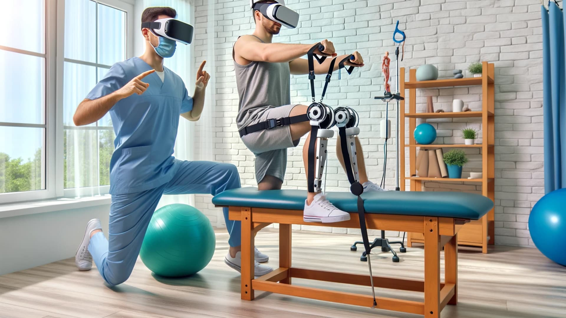 How can physiotherapists use virtual reality with their patients?